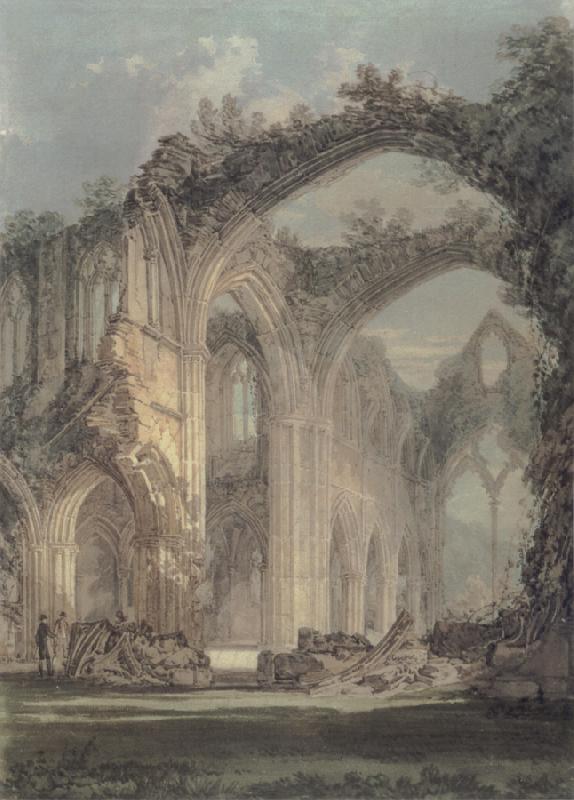 J.M.W. Turner The Chancel and Crossing of Tintern Abbey,Looking towards the East Window France oil painting art